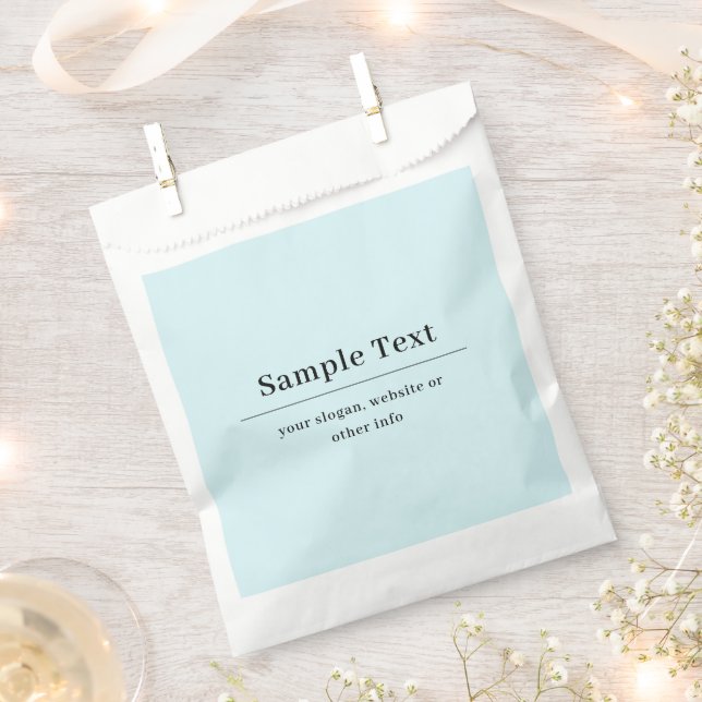 Simple and Elegant Text Template | Light Blue Favour Bag (Clipped)