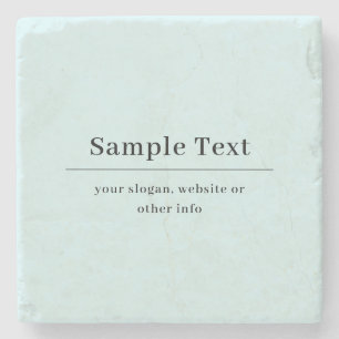 Simple and Elegant Text Template   Light Blue Stone Coaster