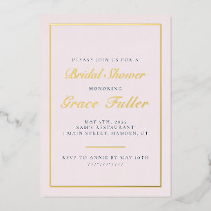 Simple and Elegant Typography Foil Invitation