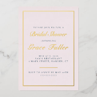 Simple and Elegant Typography Foil Invitation
