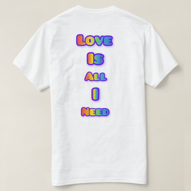 simple and elegant Valentine’s typography design  T-Shirt (Design Back)