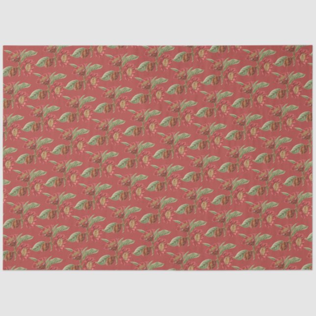 Simple and Elegant Vintage Floral Tissue Paper (Front)