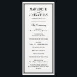 Simple and Elegant Wedding Ceremony Program<br><div class="desc">Personalize the custom text above. You can find additional coordinating items in our "Simple and Elegant Wedding" collection.</div>