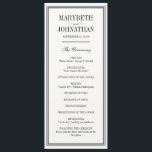 Simple and Elegant Wedding Ceremony Program<br><div class="desc">Personalize the custom text above. You can find additional coordinating items in our "Simple and Elegant Wedding" collection.</div>