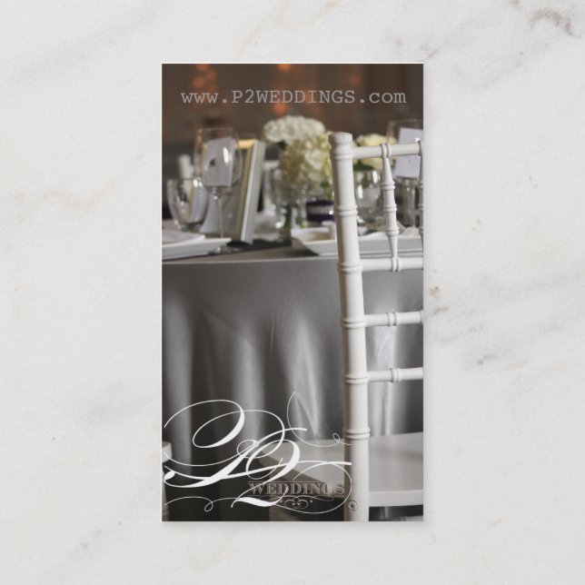 Simple and Elegant Wedding Design Business Cards (Back)