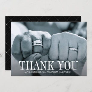 Simple and Elegant Wedding Photo Thank You Card