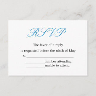 Simple and Elegant Wedding Reception RSVP