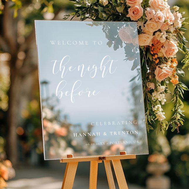 Simple and elegant Welcome to The Night before Acrylic Sign (Creator Uploaded)