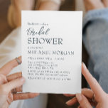 Simple and Elegant White Bridal Shower Invitation<br><div class="desc">Invite guests to celebrate the bride-to-be with this simple and elegant white bridal shower invitation. Featuring a charming rustic design with subtle, natural accents, this invitation is perfect for a laid-back yet sophisticated shower. Personalize it with your event details to create a warm and timeless keepsake for the special occasion....</div>