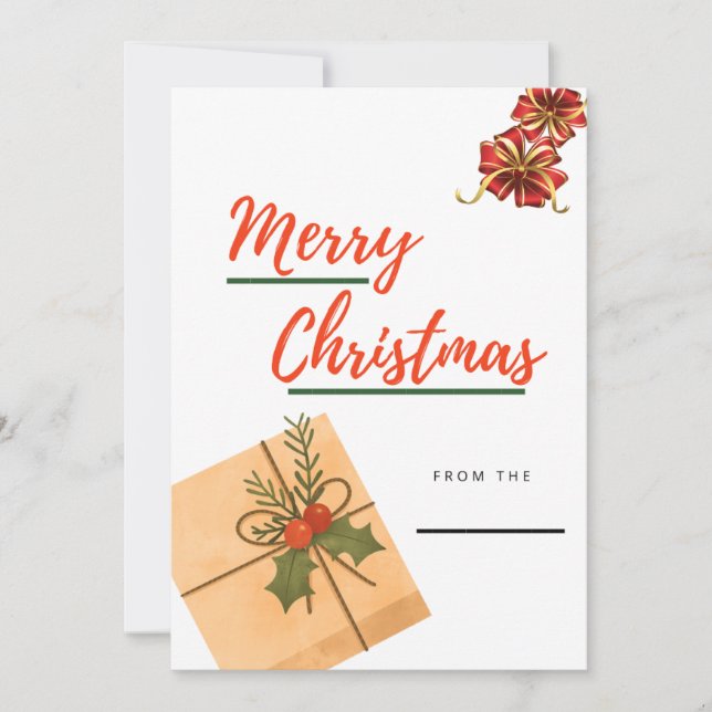 Simple and Festive Christmas Greeting Card (Front)