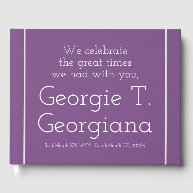 Simple and Loving Funeral/Memorial Guest Book (Front)
