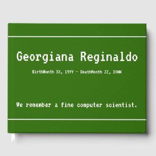 Simple and Minimal Comp Sci Condolences Guestbook