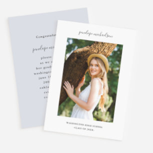 Simple and Minimal Photo Graduation Party Invitation