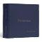 Simple and modern dark-blue binder with name