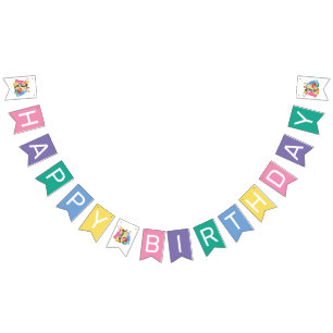 Simple and Modern Disney Princess Birthday Bunting Flags