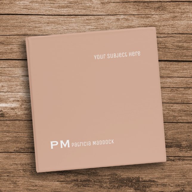 Simple and Modern Dusty Rose Binder with Name (Creator Uploaded)