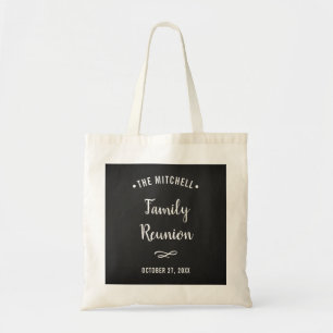 Simple and Modern Family Reunion Chalkboard Look Tote Bag
