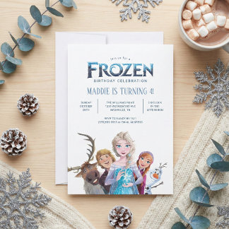 Simple and Modern Frozen Birthday Invitation