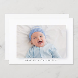 Simple and Modern Photo Baptism Party Invitation