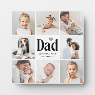 Simple and Modern   Photo Collage for Dad Plaque