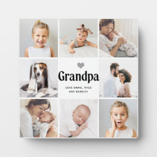 Simple and Modern   Photo Collage for Grandpa Plaque