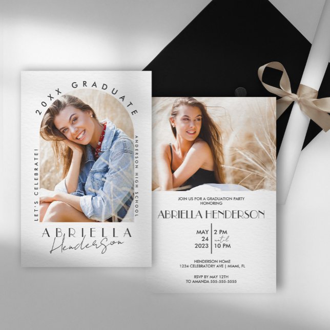 Simple and Modern Photo Graduation Invitation (Creator Uploaded)