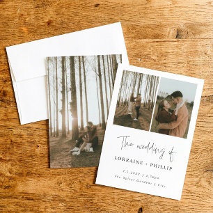 Simple and modern photo wedding Invitation