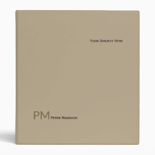 Simple and Modern Sepia Binder
