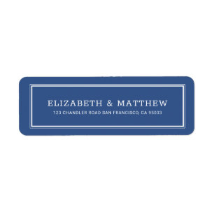 Simple and Modern Wedding Return Address