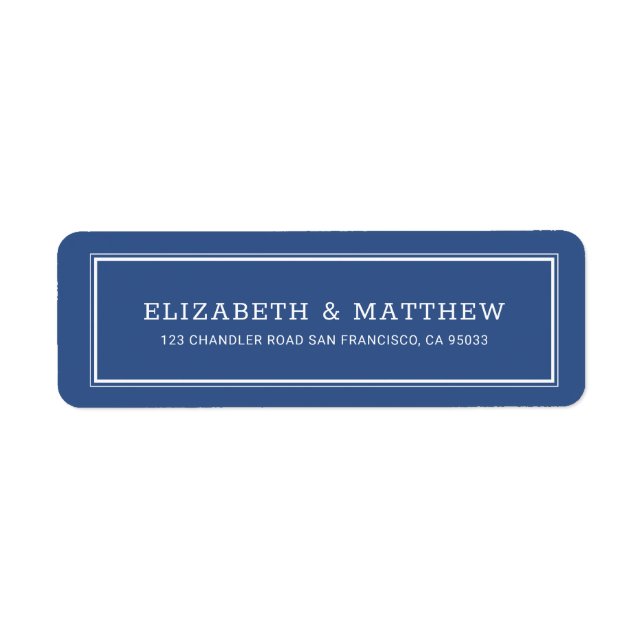 Simple and Modern Wedding Return Address (Front)