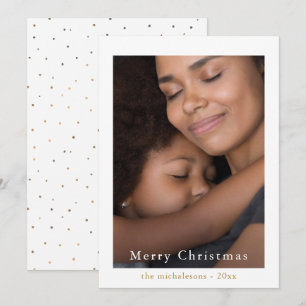 Simple and Pretty Dots Merry Christmas Photo Holiday Card