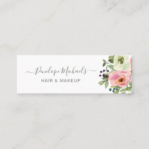 Simple and Pretty Floral Mini Business Card