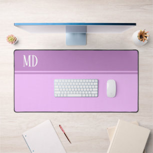 Simple and Pretty Purple Striped Monogram Desk Mat