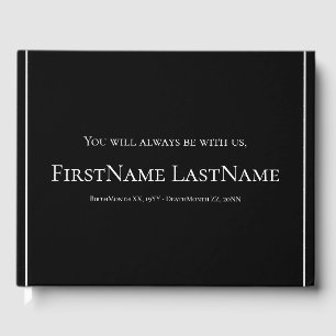 Simple and Respectable Funeral Guest Book