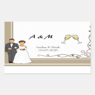 Simple and Romantic Wedding Sticker