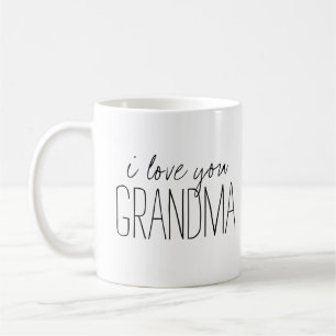 Simple and Sweet Personalized I Love You Grandma Coffee Mug