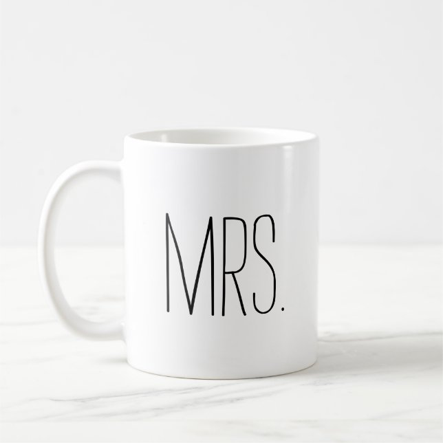 Simple and Sweet Personalized Mrs. Coffee Mug (Left)