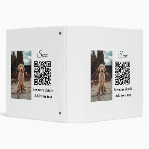 Simple animal name details QR code add text photo Binder