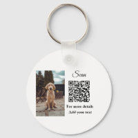 Simple animal name details QR code add text photo