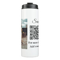 Simple animal name details QR code add text photo 