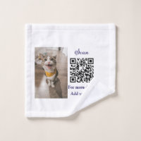 Simple animal name details QR code add text photo
