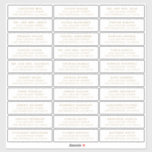 Simple Antique Gold Monogram Elegant Wedding<br><div class="desc">Wedding guest address labels featuring a template for 30 guests with the recipient names and addresses in a gold tone serif font over a white background. The names are in bold and the addresses are regular. A simple design that still comes across as elegant. If you have more than 30...</div>
