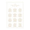 Simple Antique Gold Monogram Wedding Seating Chart
