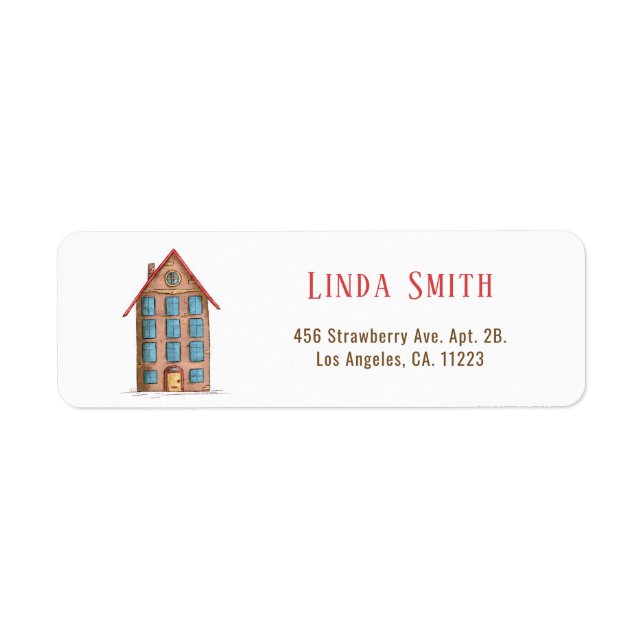 Simple Apartment Building Return Address (Front)
