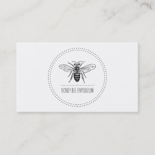 Simple Apiary Honey Bee In Circle Round Beekeeper Business Card