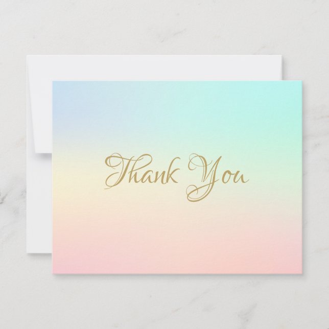 Simple Aquarelle Blend Business Carte de remerciem (Devant)