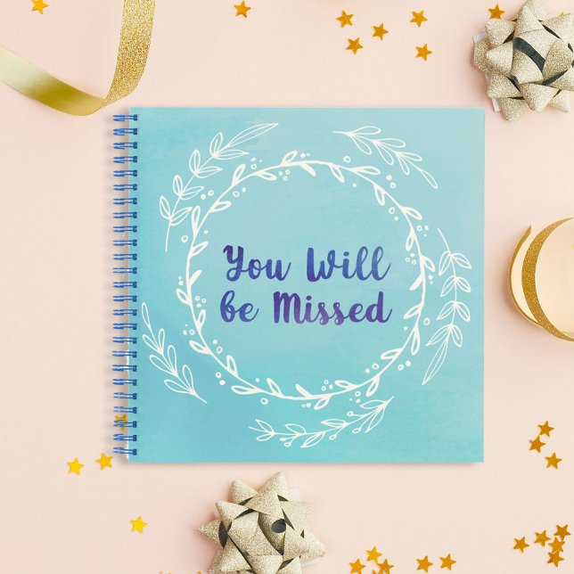 Simple Aquarelle Blue Retraite Party Livre d'invit (In situ)