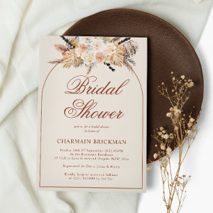 Simple Arch Bohemian Minimalist Bridal Shower Invitation