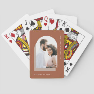 Simple Arch   Modern Terracotta with Photo Playing Cards