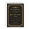 Simple Art Deco Black Birthday Party Invites